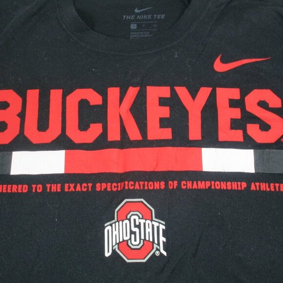 Ohio State Buckeyes Shirt Mens Small Black Nike Dri-Fit NCAA Football Sports Tee - Picture 4 of 8